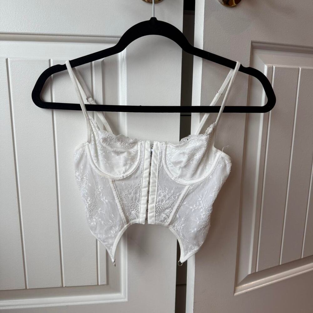 Thats so fetch White Lace Tank Top Crop Top